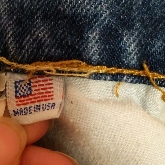 American Apparel button fly denim shorts 26 - Picture 7 of 9